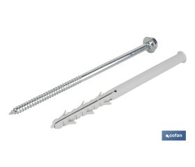 TACO LARGO DE GOLPE CON TORNILLO HEXAGONAL Ø10 X 160 MM