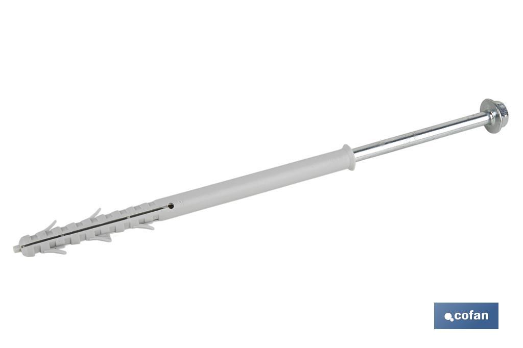 TACO LARGO DE GOLPE CON TORNILLO HEXAGONAL Ø10 X 160 MM