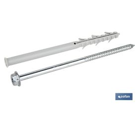 TACO LARGO DE GOLPE CON TORNILLO HEXAGONAL Ø10 X 160 MM