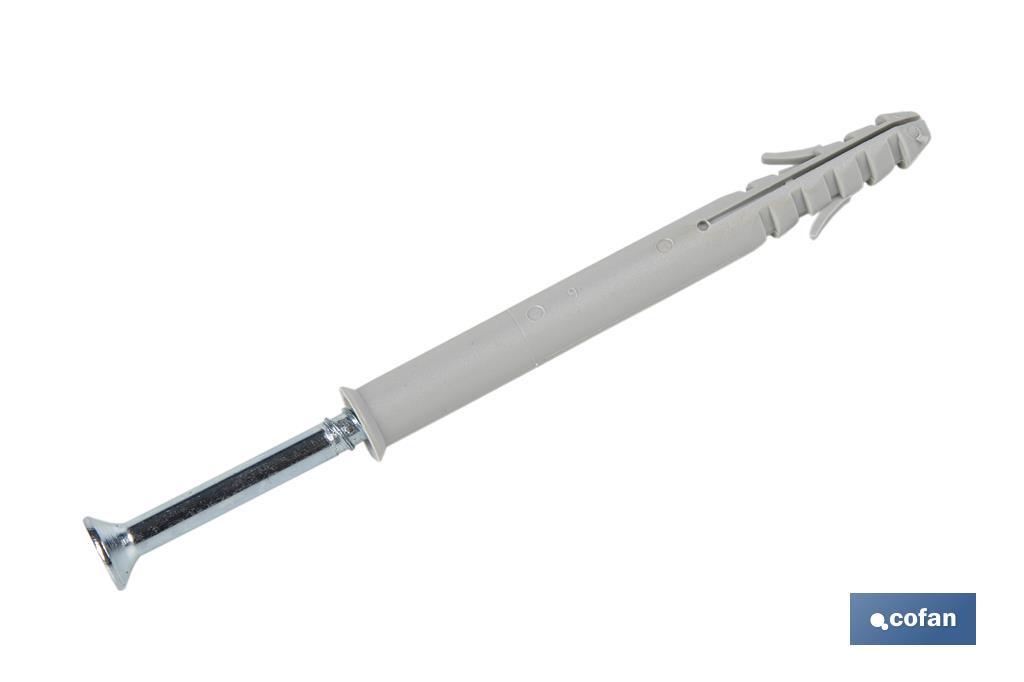 TACO LARGO DE GOLPE CON TORNILLO POZIDRIVE Ø10 X 160 MM