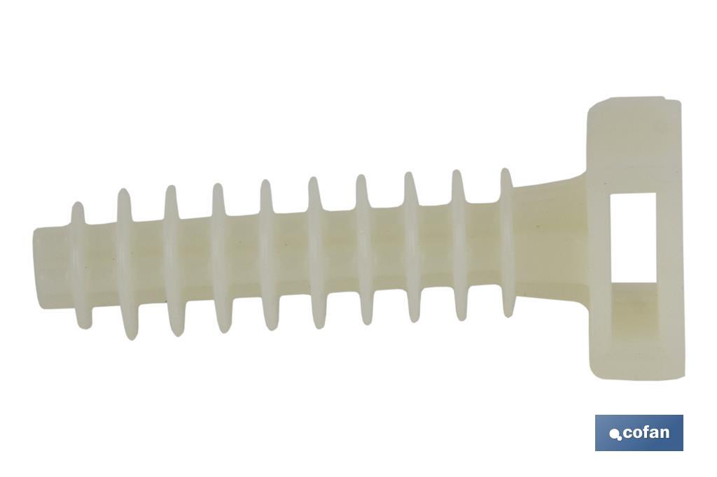 TACO BRIDAS TALADRO COLOR NEGRO 8 MM