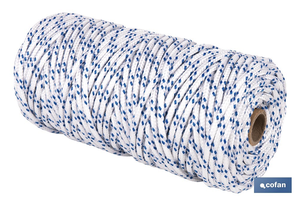 CUERDA TRENZADA POLI 6MM 100 MTS