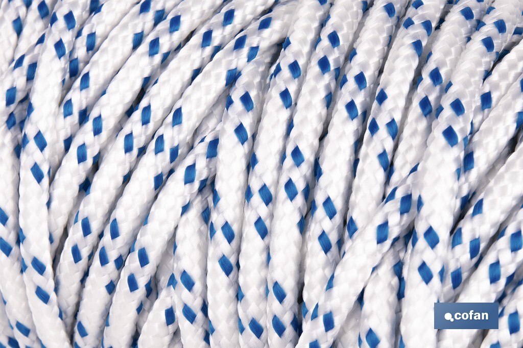 CUERDA TRENZADA POLI 6MM 100 MTS