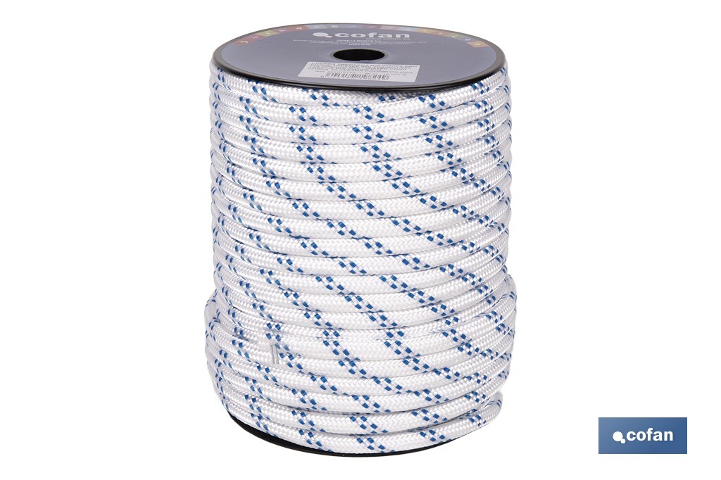 CUERDA TRENZADA POLI 10MM 50 MTS