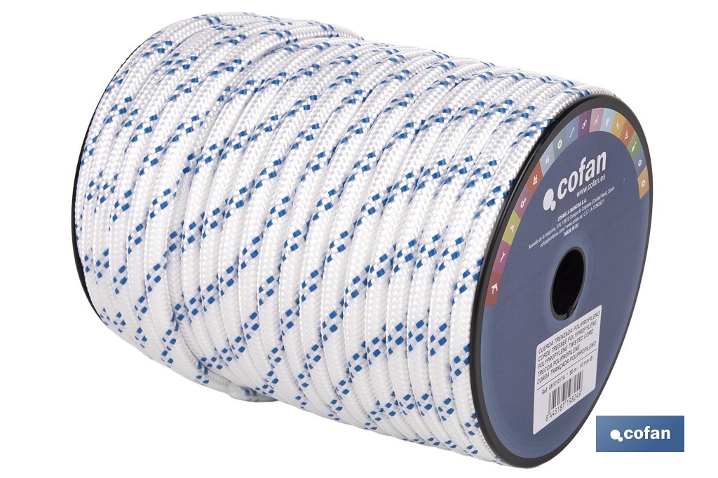 CUERDA TRENZADA POLI 10MM 50 MTS
