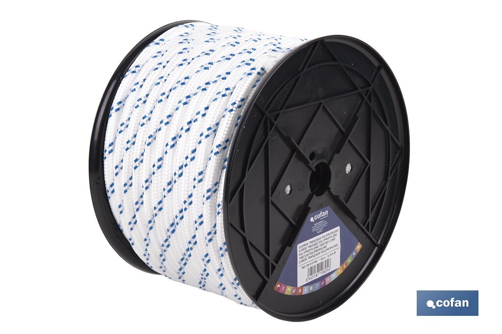 CUERDA TRENZADA POLI 12MM 50 MTS