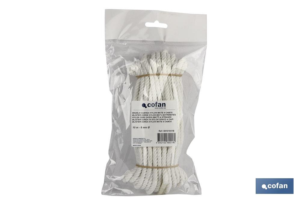 MADEJA CUERDA NYLON MATE 3 CABOS 6MM 10M