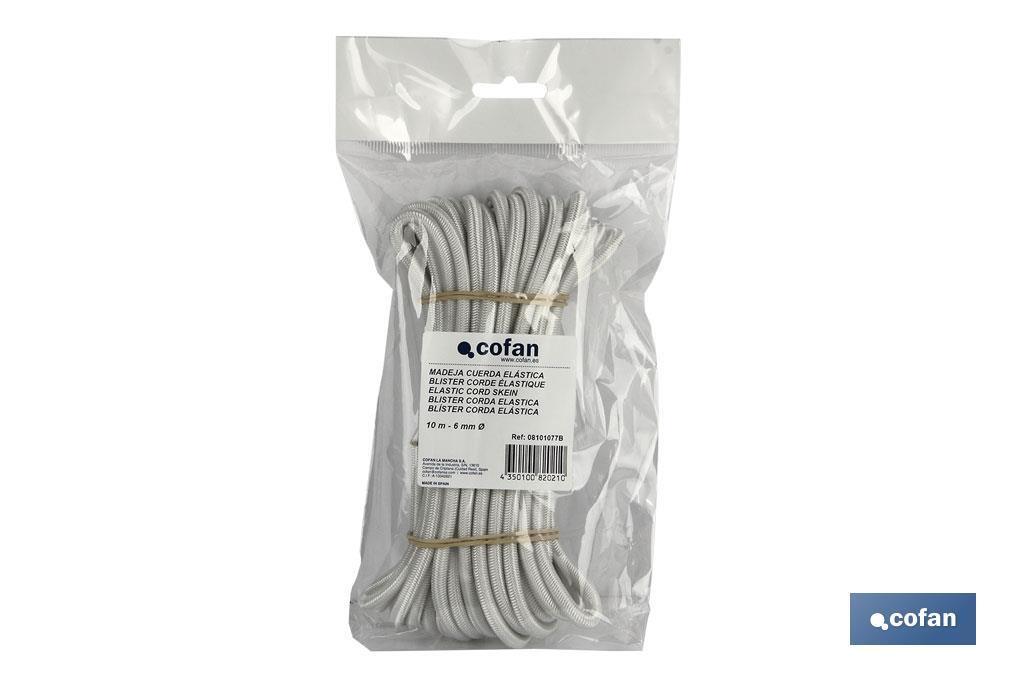 MADEJA CUERDA ELÁSTICA 6MM 10M BLANCO