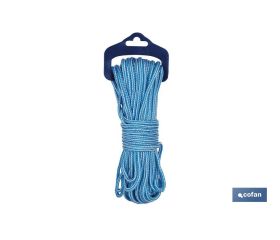 BLISTER MADEJA CORDON POLI 5MM 25M BCO/AZUL