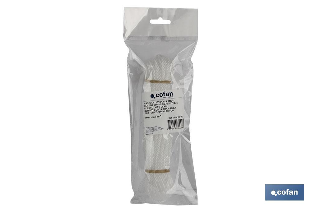 MADEJA CUERDA PLÁSTICO 5MM 10M BLANCO