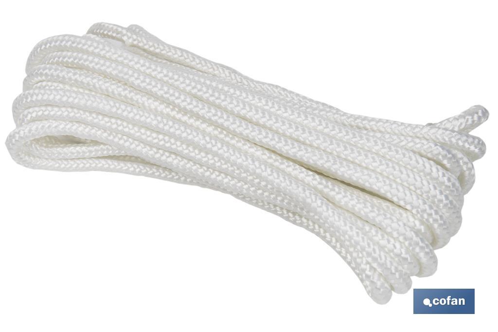 MADEJA CORDÓN POLIÉSTER REFORZADO 5 MM 5 M BLANCO