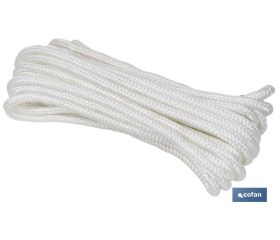 MADEJA CORDÓN POLIÉSTER REFORZADO 5 MM 10 M BLANCO