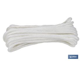 MADEJA CORDÓN POLIÉSTER REFORZADO 5 MM 10 M BLANCO