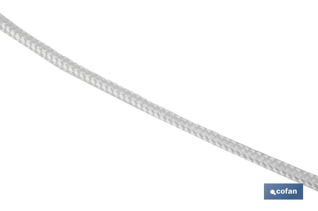 BOBINA CORDÓN POLIÉSTER REFORZADO 5 MM 25 M BLANCO