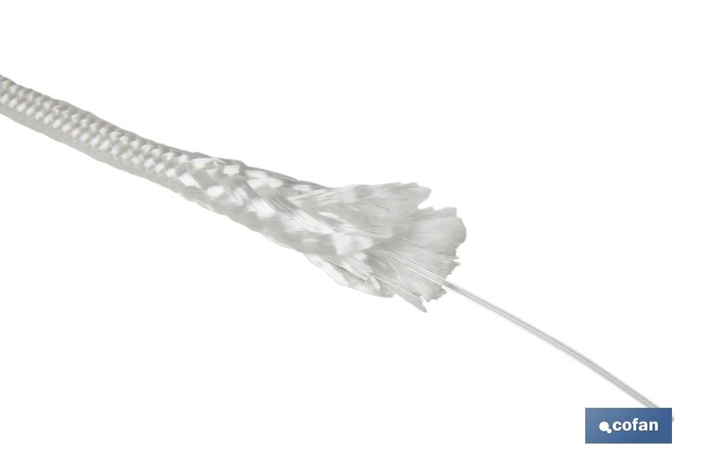 MADEJA CORDÓN POLIÉSTER REFORZADO 5 MM 5 M BLANCO