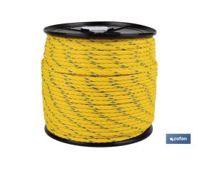 Cuerda Náutica Sintética Trenzada Multiusos | En Color Amarillo/Azul | Diferentes medidas