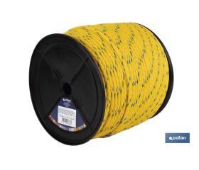 CARRETE CUERDA NÁUTICA MULTIUSOS 12 MM 100 M AMARILLO/AZUL