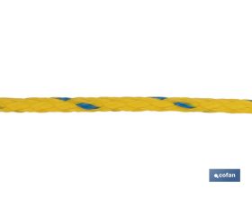 CARRETE CUERDA NÁUTICA MULTIUSOS 12 MM 100 M AMARILLO/AZUL