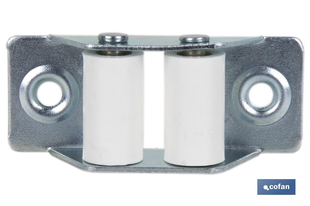 PASACINTAS METÁLICO CON RODILLO DE NYLON 21X50 MM