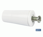 TOPE PERSIANA 40 MM BLANCO CON TORNILLO M-6