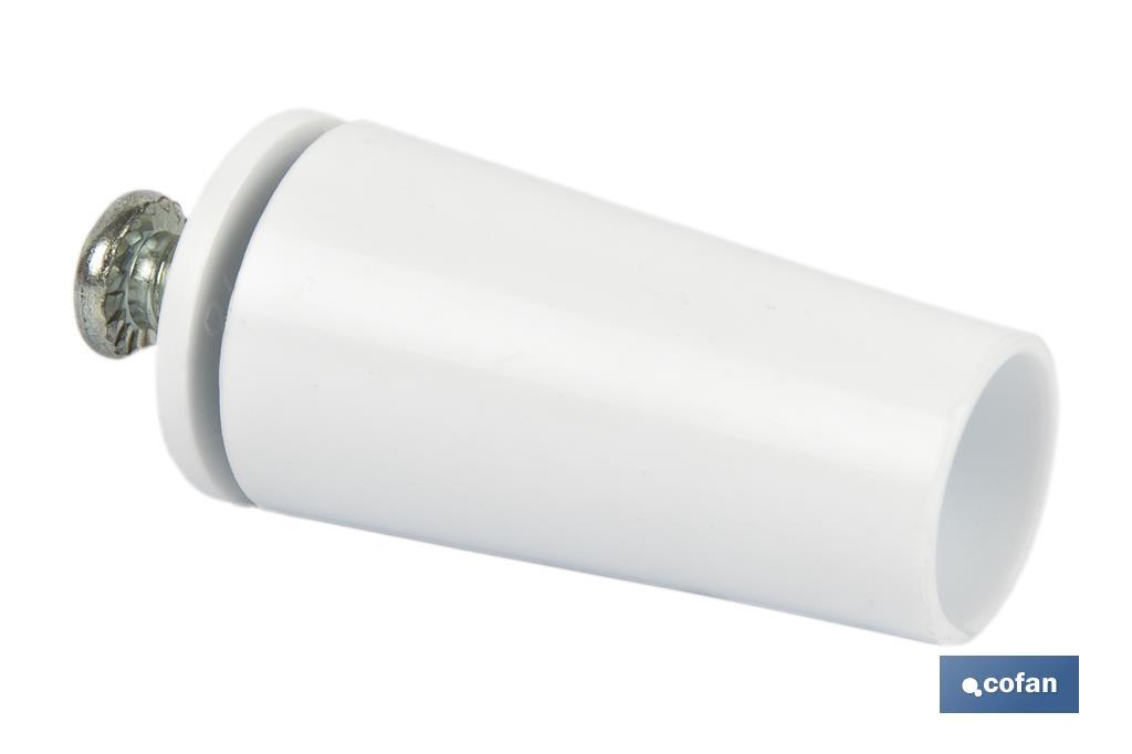 TOPE PERSIANA 40 MM BLANCO CON TORNILLO M-6