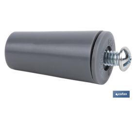 TOPE PERSIANA 40 MM GRIS CON TORNILLO M-6