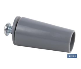 TOPE PERSIANA 40 MM GRIS CON TORNILLO M-6