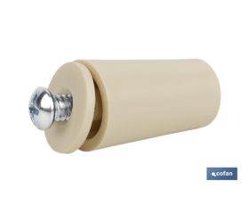 TOPE PERSIANA 40 MM MARFIL CON TORNILLO M-6 VENTA UNITARIA