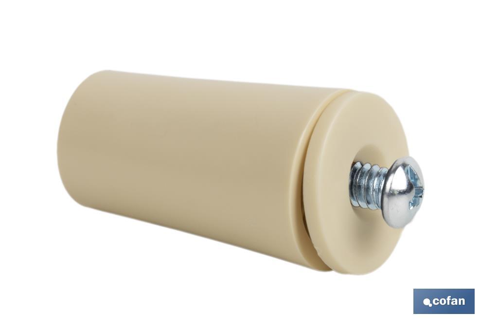 TOPE PERSIANA 40 MM MARFIL CON TORNILLO M-6