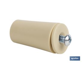 TOPE PERSIANA 40 MM MARFIL CON TORNILLO M-6 VENTA UNITARIA