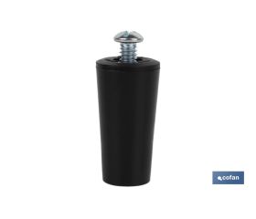 TOPE PERSIANA 40 MM NEGRO CON TORNILLO M-6 VENTA UNITARIA