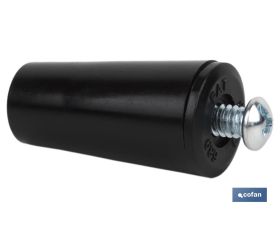 TOPE PERSIANA 40 MM NEGRO CON TORNILLO M-6 VENTA UNITARIA