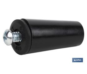 TOPE PERSIANA 40 MM NEGRO CON TORNILLO M-6 VENTA UNITARIA