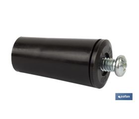 TOPE PERSIANA 40 MM MARRÓN CON TORNILLO M-6 VENTA UNITARIA