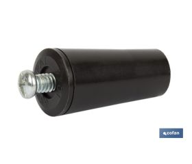 TOPE PERSIANA 40 MM MARRÓN CON TORNILLO M-6 VENTA UNITARIA