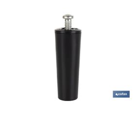 TOPE PERSIANA 60 MM NEGRO CON TORNILLO M-6 VENTA UNITARIA