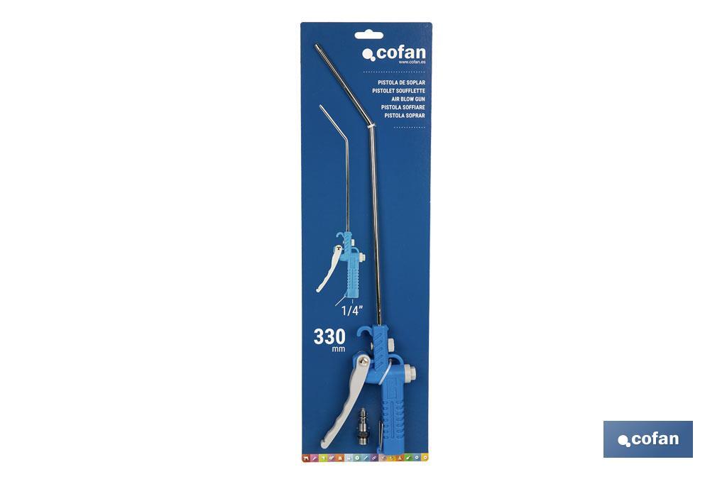 PISTOLA SOPLAR PLASTICO LARGA 330MM