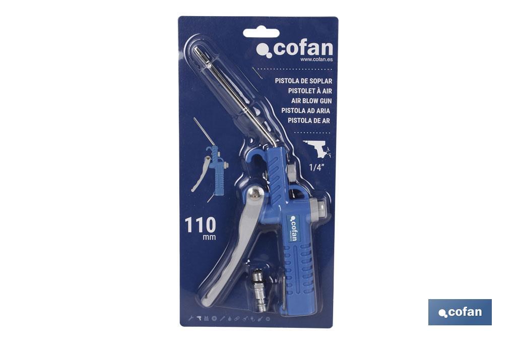 PISTOLA SOPLAR PLASTICO LARGA 110mm.