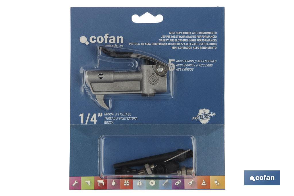 MINI SOPLADORA ALTO RENDIMIENTO 1/4+5 ACCESORIOS