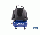 Compresor de pistón coaxial portátil 1,5 HP | Ultraligero y compacto | 6 litros | 2450 rpm | Para uso doméstico y profesional