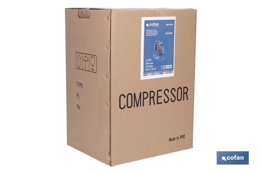 COMPRESOR MODELO BORA  230V 6L/1,5HP