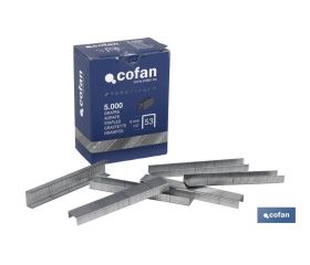 Caja de grapas 5.000 Uds. nº 53 11.5 x Ø 0.60 x 0.75 mm | Con longitudes 6, 8, 10, 12 y 14 mm | Diseñadas para grapado manual