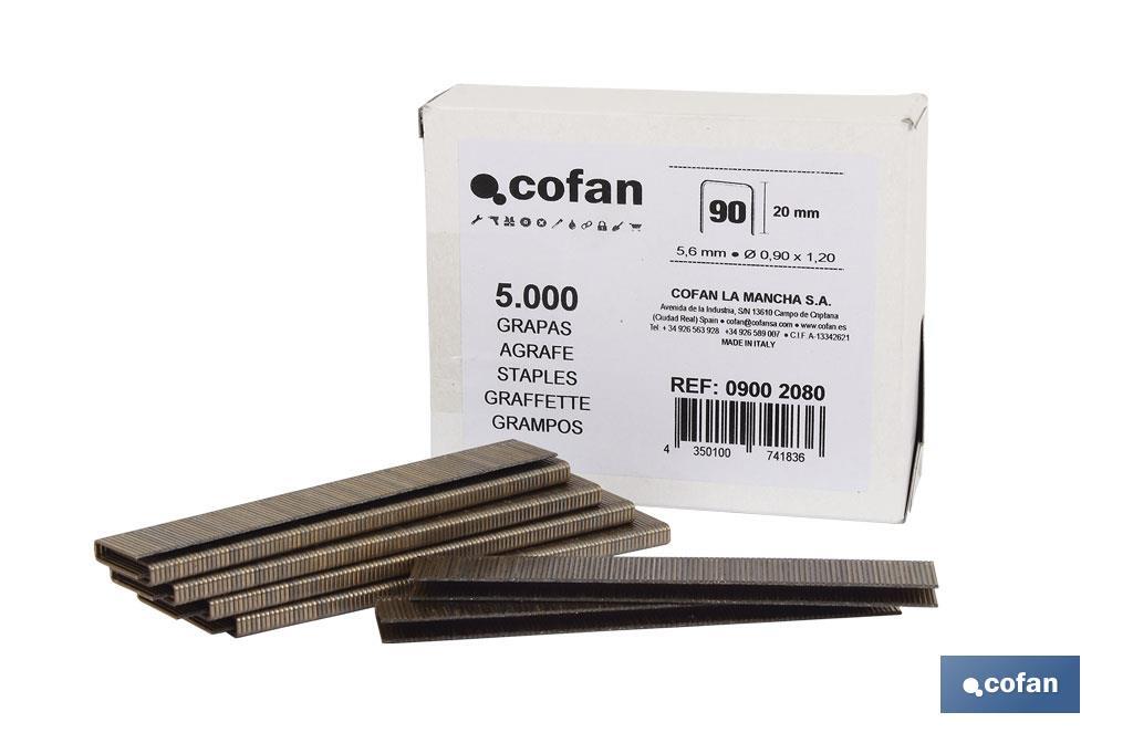 CAJA DE GRAPAS 90/20mm (5.000 PCS)