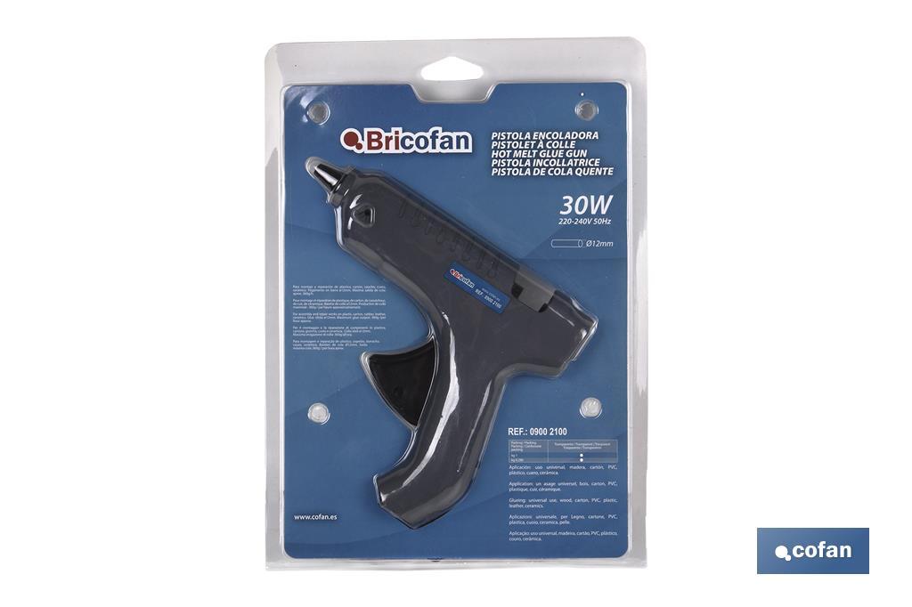 PISTOLA COLA TERMOFUSIBLE Ø12mm 30W
