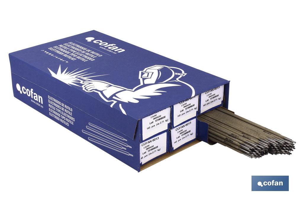 ELECTRODOS DE RUTILO E-6013 Ø2MM 175 UDS