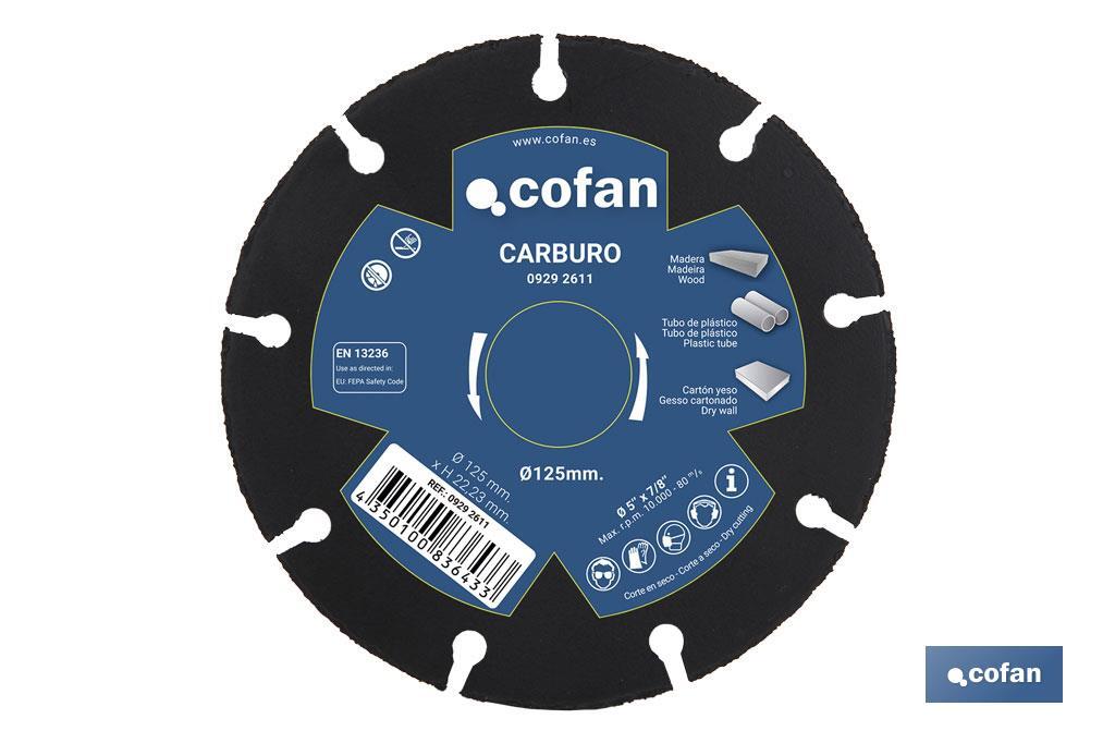 DISCO ESPECIAL DE CARBURO PARA MATERIALES BLANDOS Ø115X1 MM