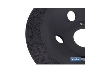 PLATO RECTIFICADOR CARBURO DE TUNGSTENO MULTIMATERIALES Ø115 X 22,23 GRANO MEDIO