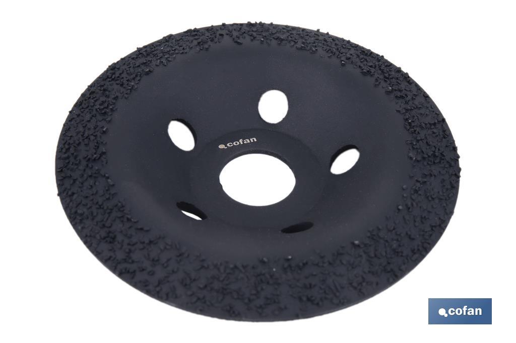 PLATO RECTIFICADOR CARBURO DE TUNGSTENO MULTIMATERIALES Ø115 X 22,23 GRANO MEDIO