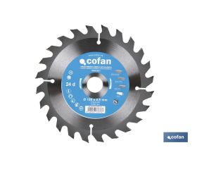 DISCO DE SIERRA CIRCULAR PARA MADERA Ø150 X 2,5 X 20 MM, 24 DIENTES
