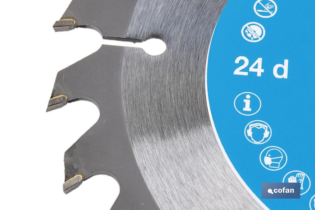 DISCO DE SIERRA CIRCULAR PARA MADERA Ø150 X 2,5 X 20 MM, 24 DIENTES